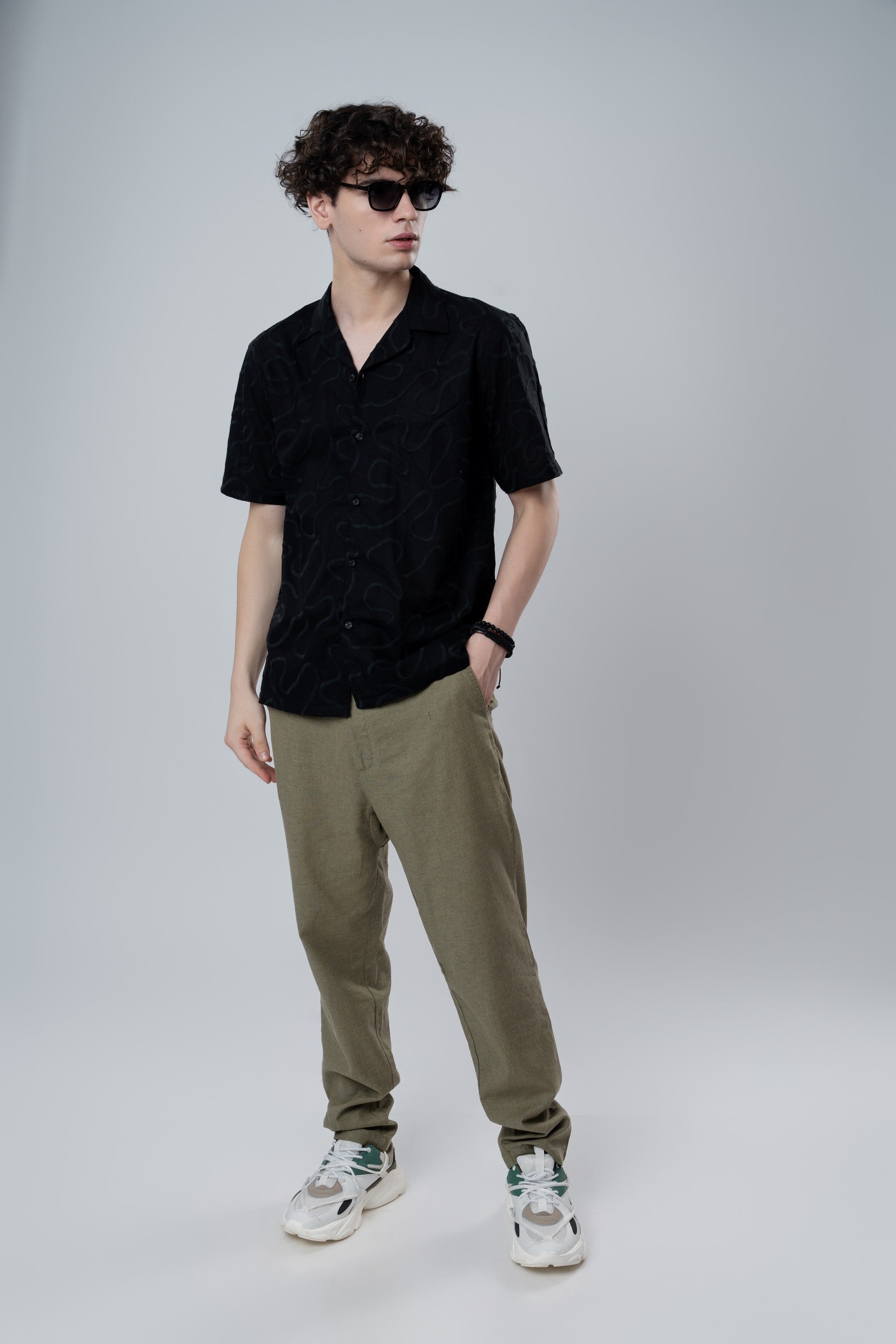 Black Embroidered Shirt